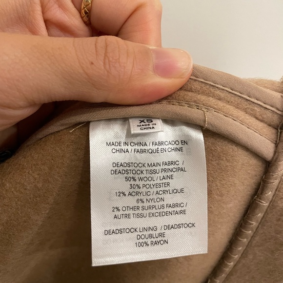 Reformation Greenwich Coat in Camel - Picture 6 of 6